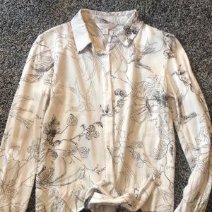 Button down Tie Front Shirt